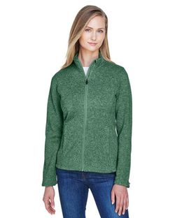 Devon & Jones Women's Bristol Full-Zip Sweater Fleece Jacket DG793W Devon & Jones Women's Bristol Full-Zip Sweater Fleece Jacket DG793W