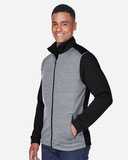 Devon & Jones Newbury Colorblock Mélange Fleece Full-Zip jacket DG796