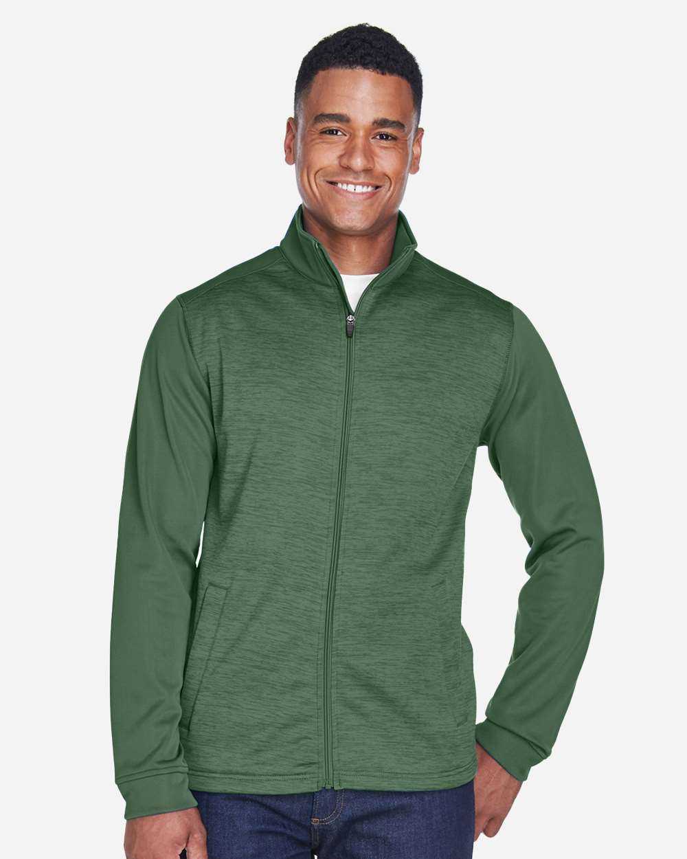 Devon & Jones Newbury Colorblock Mélange Fleece Full-Zip jacket DG796