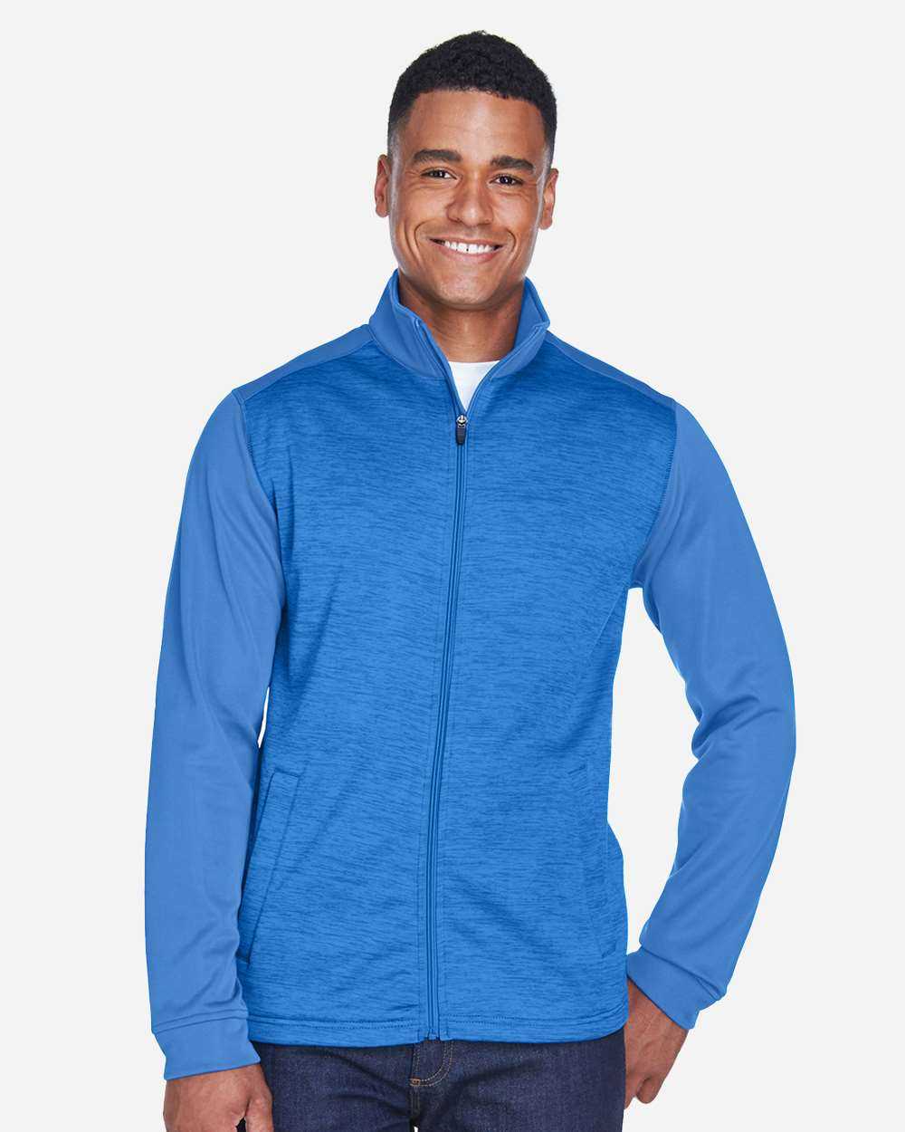 Devon & Jones Newbury Colorblock Mélange Fleece Full-Zip jacket DG796