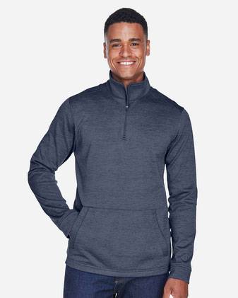 Devon & Jones Newbury Mélange Fleece Quarter-Zip Pullover DG798