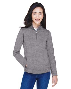 Devon & Jones Women's Newbury Mélange Fleece Quarter-Zip Pullover DG798W Devon & Jones Women's Newbury Mélange Fleece Quarter-Zip Pullover DG798W