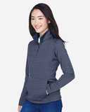 Devon & Jones Women's Newbury Mélange Fleece Quarter-Zip Pullover DG798W