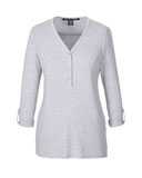 Women's Perfect Fit™ Y-Placket Convertible Sleeve Knit Top