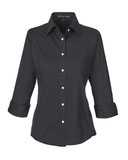 Women's Perfect Fit™ Three-Quarter Sleeve Stretch Poplin Dress Shirt