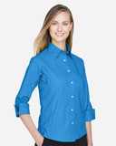 Women's Perfect Fit™ Three-Quarter Sleeve Stretch Poplin Dress Shirt