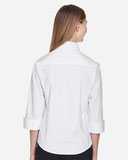 Women's Perfect Fit™ Three-Quarter Sleeve Stretch Poplin Dress Shirt