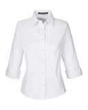 Women's Perfect Fit™ Three-Quarter Sleeve Stretch Poplin Dress Shirt