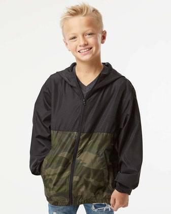 Independent Trading Co. Youth Lightweight Windbreaker Full-Zip Jacket EXP24YWZ