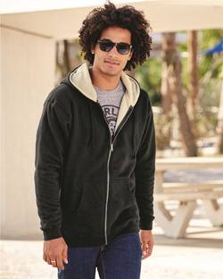 Sherpa-Lined Full-Zip Hooded Sweatshirt Sherpa-Lined Full-Zip Hooded Sweatshirt