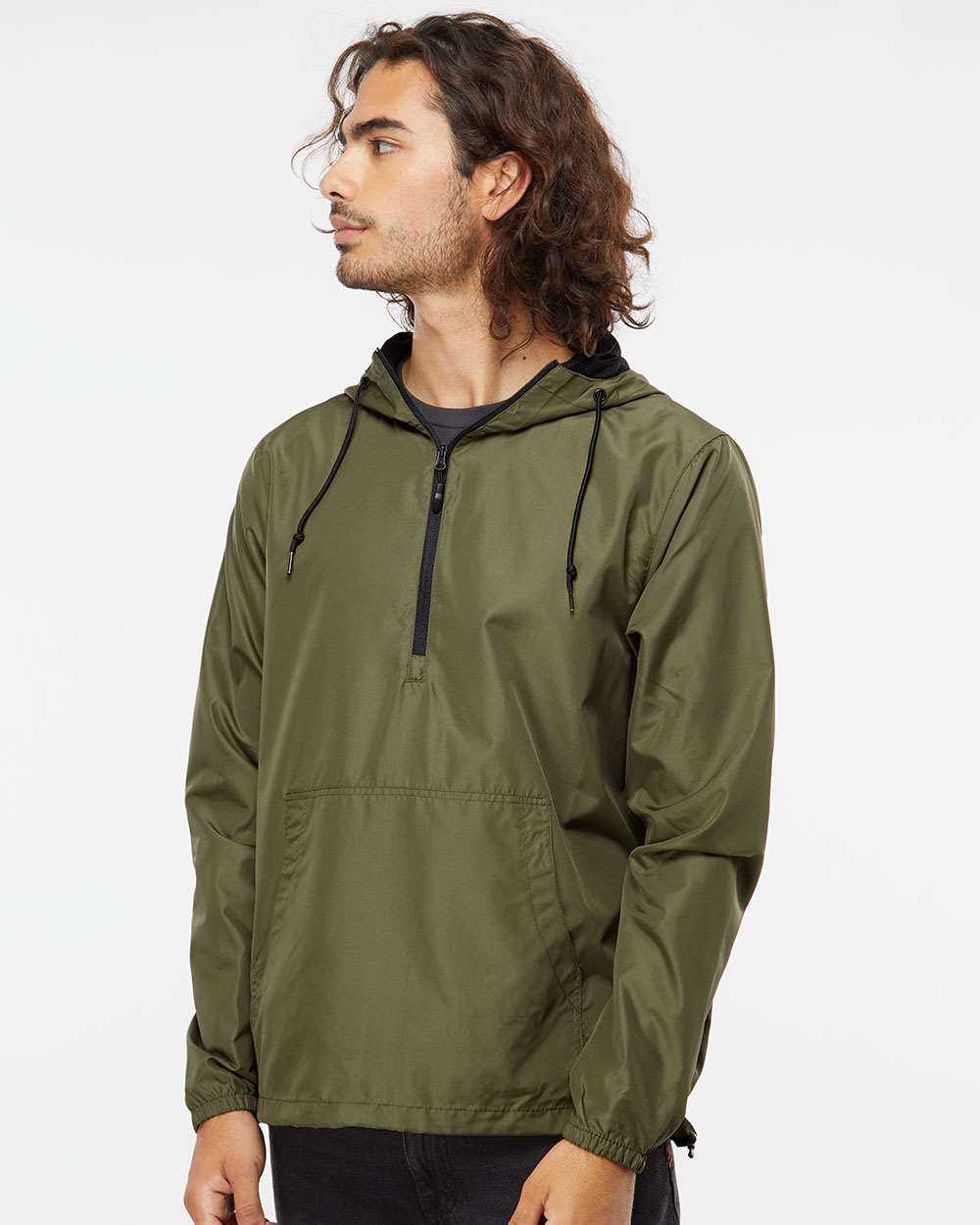 Independent Trading Co. Lightweight Quarter-Zip Windbreaker Pullover Jacket EXP54LWP