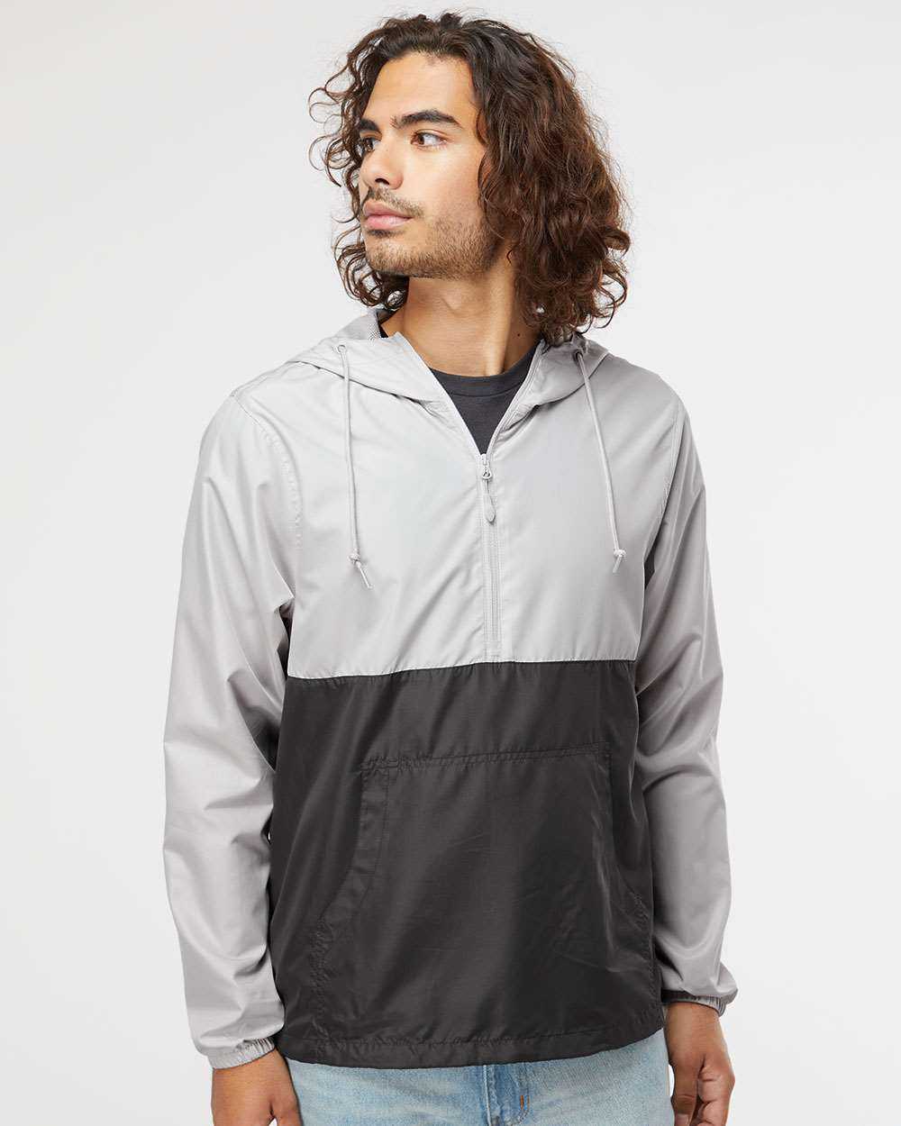 Independent Trading Co. Lightweight Quarter-Zip Windbreaker Pullover Jacket EXP54LWP