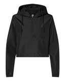 Independent Trading Co. Women's Lightweight Quarter-Zip Pullover Crop Windbreaker EXP64CRP