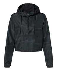 Women's Lightweight Quarter-Zip Pullover Crop Windbreaker