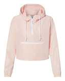 Women's Lightweight Quarter-Zip Pullover Crop Windbreaker