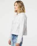 Women's Lightweight Quarter-Zip Pullover Crop Windbreaker