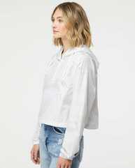 Women's Lightweight Quarter-Zip Pullover Crop Windbreaker