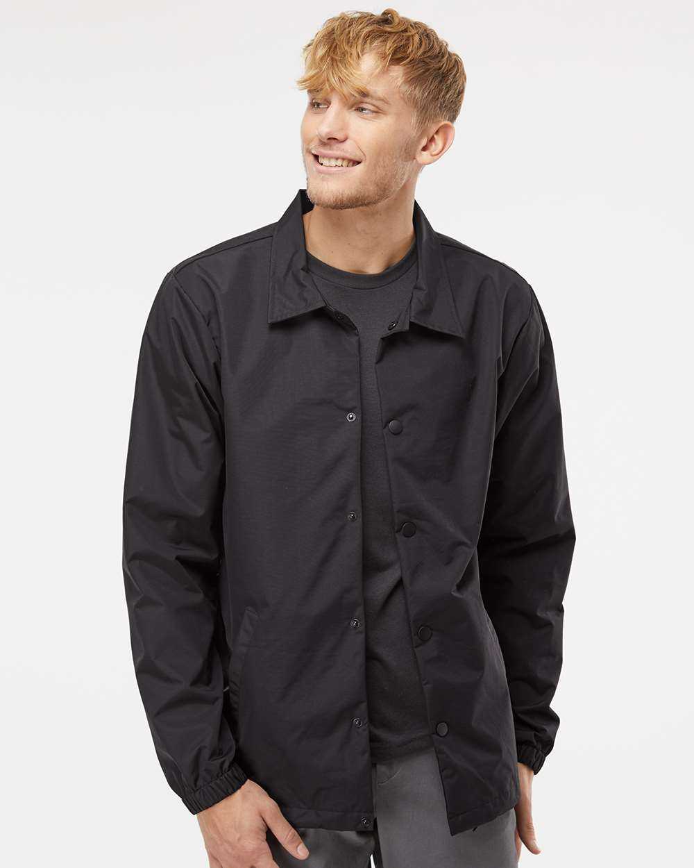 Independent Trading Co. Water-Resistant Windbreaker Coach’s Jacket EXP99CNB