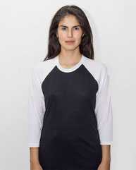 USA-Made Three Quarter Sleeve Raglan Baseball T-Shirt