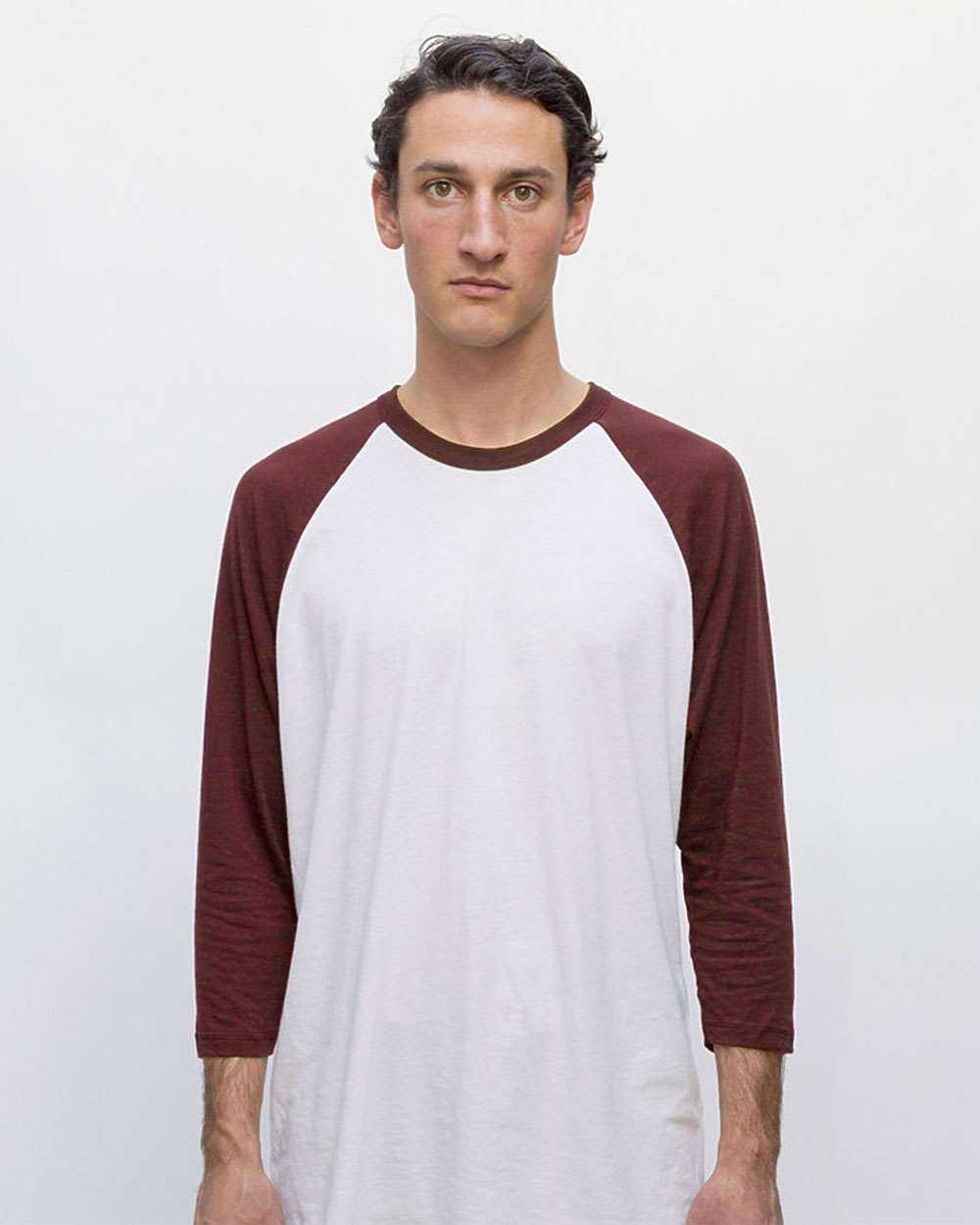 USA-Made Three Quarter Sleeve Raglan Baseball T-Shirt