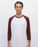 USA-Made Three Quarter Sleeve Raglan Baseball T-Shirt