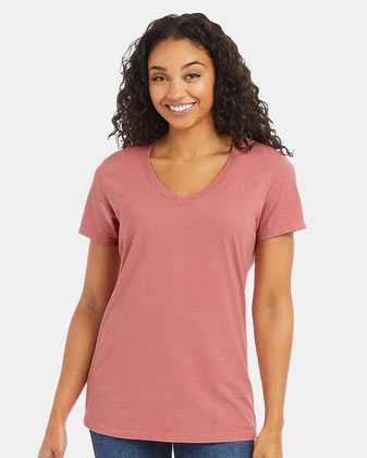 ComfortWash by Hanes Garment-Dyed Women's V-Neck T-Shirt GDH125