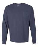 Garment-Dyed Long Sleeve T-Shirt With a Pocket