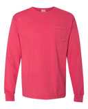 Garment-Dyed Long Sleeve T-Shirt With a Pocket