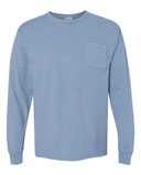 Garment-Dyed Long Sleeve T-Shirt With a Pocket