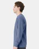 Garment-Dyed Long Sleeve T-Shirt With a Pocket
