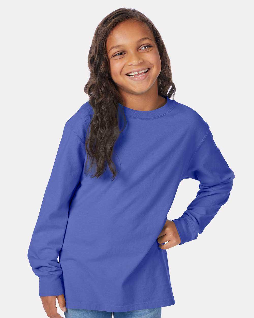 ComfortWash by Hanes Garment-Dyed Youth Long Sleeve T-Shirt GDH275