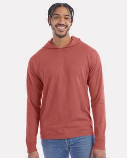 Garment-Dyed Jersey Hooded Long Sleeve T-Shirt Garment-Dyed Jersey Hooded Long Sleeve T-Shirt