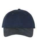 Canvas Crown with Weathered Camo Visor Cap