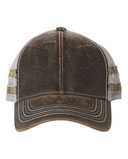 Frayed Camo Stripes Mesh-Back Cap