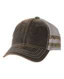Frayed Camo Stripes Mesh-Back Cap