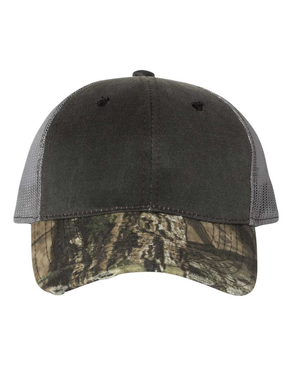Distressed Camo Mesh-Back Cap