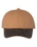 Weathered Canvas Crown with Contrast-Color Visor Cap