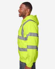 Berne Hi-Vis Class 3 Lined Hooded Sweatshirt