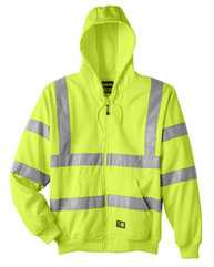 Berne Hi-Vis Class 3 Lined Hooded Sweatshirt