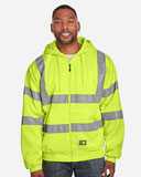 Berne Hi-Vis Class 3 Lined Hooded Sweatshirt