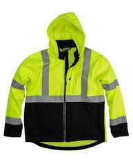 Hi-Vis Class 3 Hooded Soft Shell Jacket