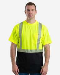 Hi-Vis Class 2 Color Blocked Pocket T-Shirt