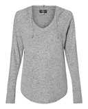 Women's Cuddle Fleece V-Neck Hooded Pullover