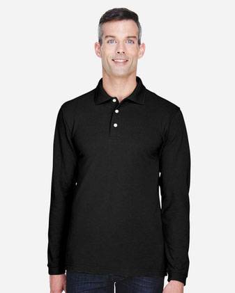 Harriton Easy Blend™ Long Sleeve Polo M265L