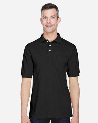 Harriton Easy Blend™ Polo with&nbsp;Pocket M265P