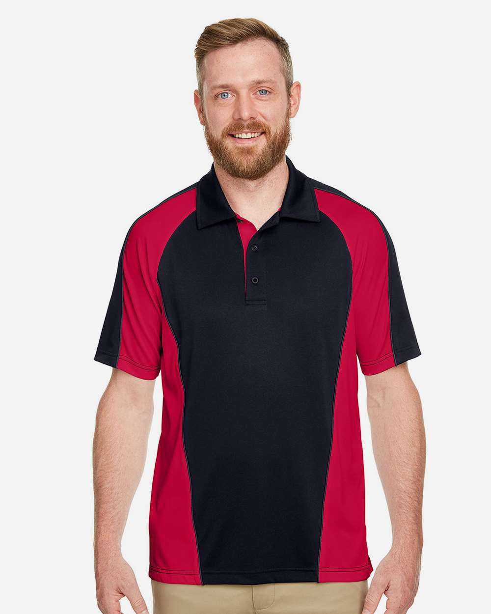 Harriton Advantage Snag Protection Plus IL Colorblock Polo M385