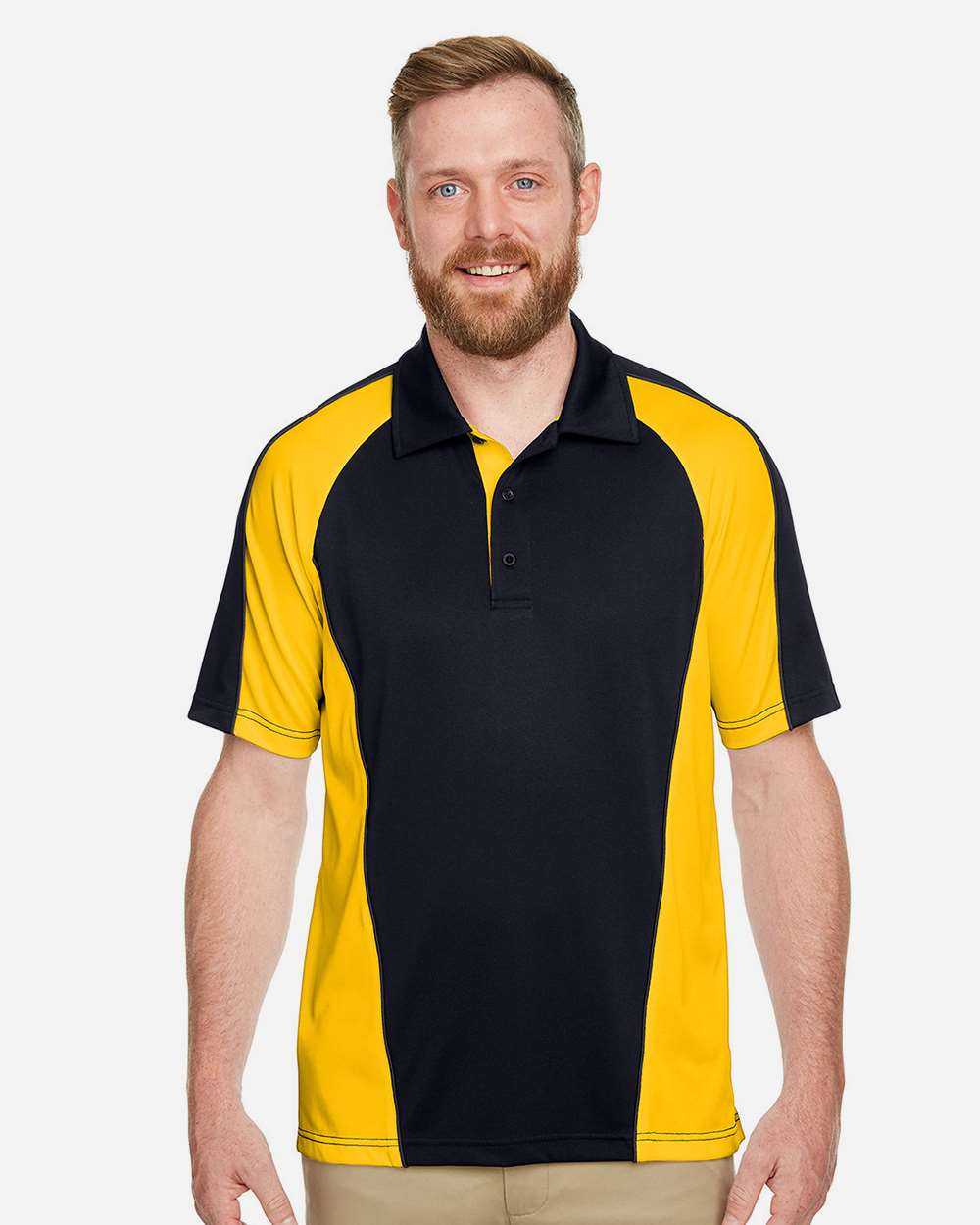 Harriton Advantage Snag Protection Plus IL Colorblock Polo M385
