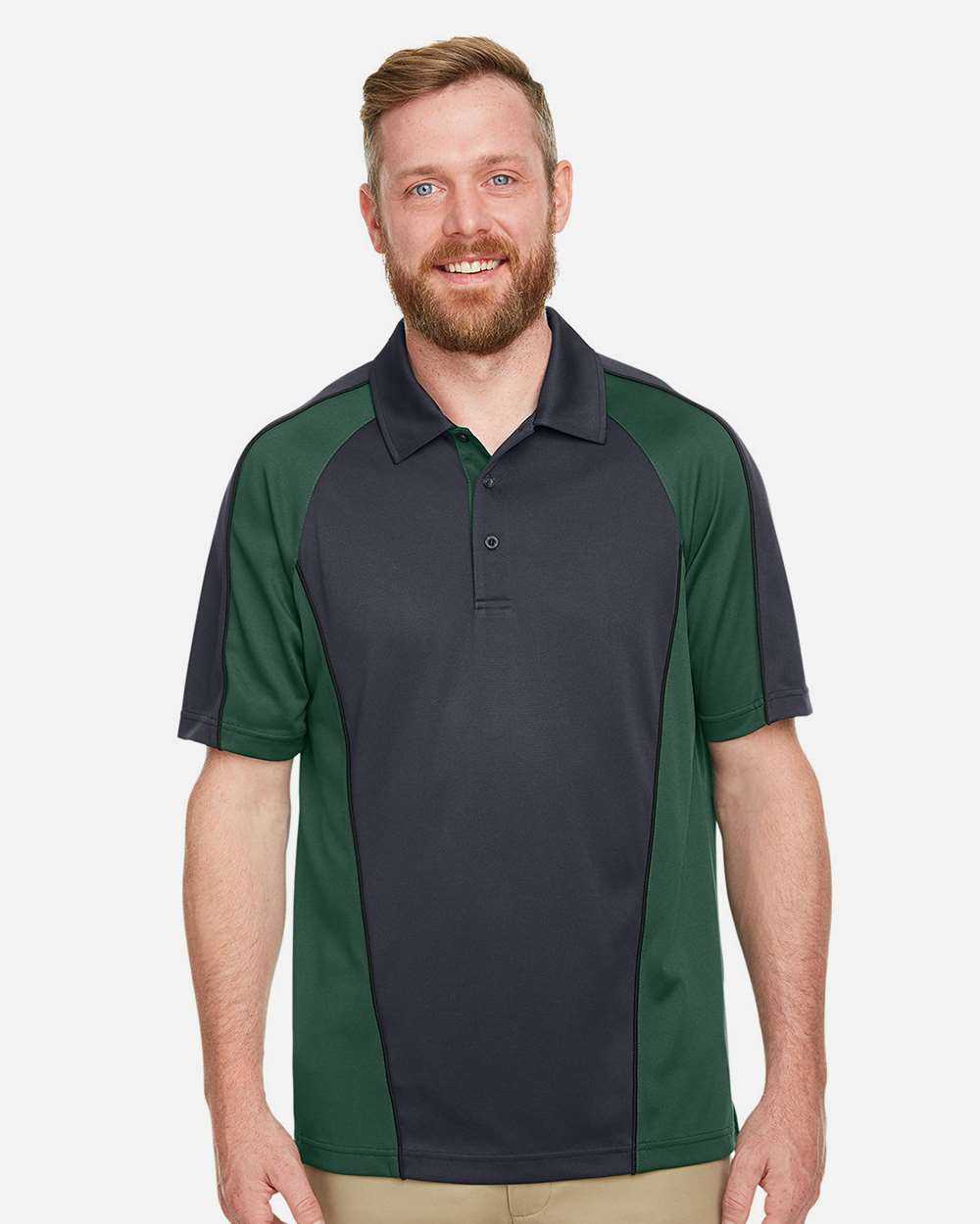 Harriton Advantage Snag Protection Plus IL Colorblock Polo M385