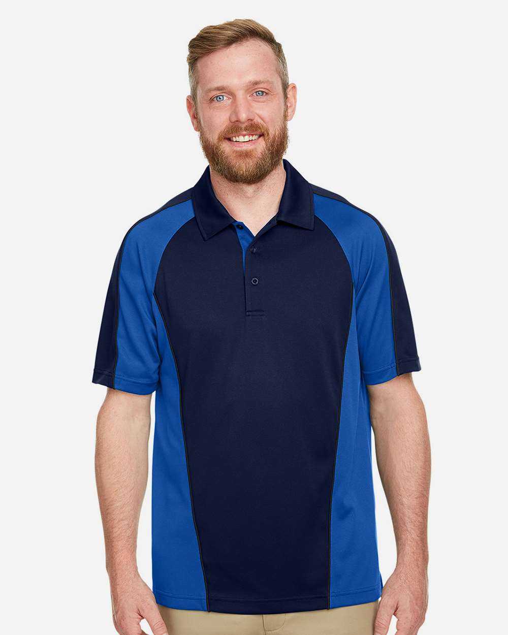 Harriton Advantage Snag Protection Plus IL Colorblock Polo M385
