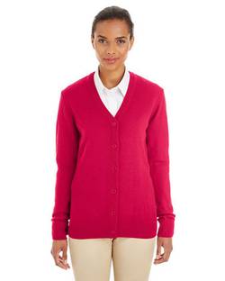 Harriton Women's Pilbloc V-Neck Button Cardigan Sweater M425W Harriton Women's Pilbloc V-Neck Button Cardigan Sweater M425W